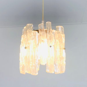 Kroonluchter &quot;Ice&quot; hanglamp van J.T. Kalmar, Oostenrijk - Jaren &#39;60