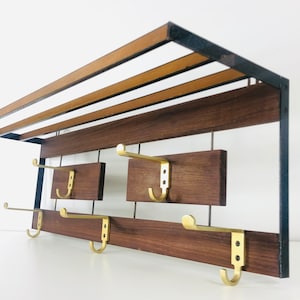 Vintage BroVorm Haarlem - Wandkapstok met hoedenplank - Mid century modern