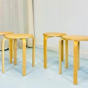 Vintage Ikea 1999 - "Frosta" kruk - Aalto stijl