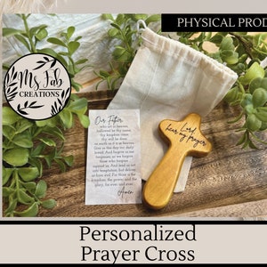 Prayer cross, Personalized Christian gifts, Devotional Gifts, Baptism Gift, Gift under 20, Customized Christian gift, Lords prayer, Engraved