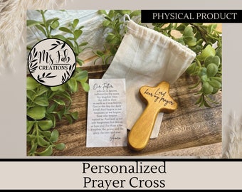 Prayer cross, Personalized Christian gifts, Devotional Gifts, Baptism Gift, Gift under 20, Customized Christian gift, Lords prayer, Engraved
