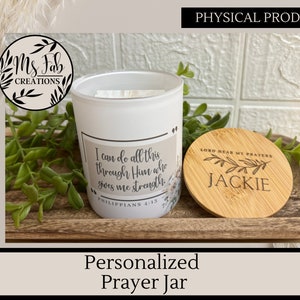 Prayer Jar, Christian Gift, Christian personalized gift, Prayer cards, Gift under 25, Gifts for her,Christian women gifts, Bible verse gifts