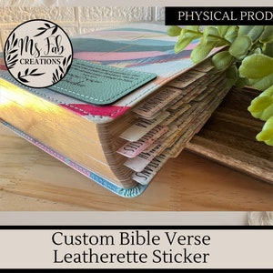 Leatherette Sticker Engraved Bible Verse, Custom Leatherette, Personalized Bible,christian ...