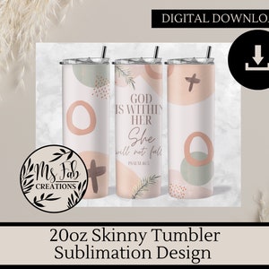 Psalm 46 5 PNG, Bible verse PNG, Christian Tumbler Sublimation Design, 20 oz Tumbler Wrap, Skinny Tumbler, Faith Tumbler PNG, Sublimation