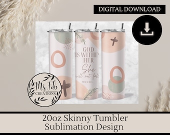 Psalm 46 5 PNG, Bijbelvers PNG, Christian Tumbler Sublimation Design, 20 oz Tumbler Wrap, Skinny Tumbler, Faith Tumbler PNG, Sublimation
