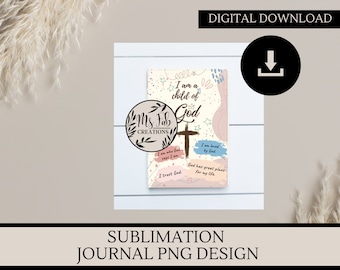 Journal Cover Sublimation Design, Bible Journal Cover PNG Digital Download, A5 Journal Wrap, Christian Sublimation Designs, Christian PNG