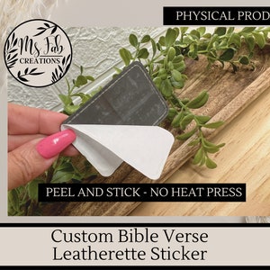 Leatherette Sticker Engraved Bible Verse, Custom Leatherette, Personalized Bible,christian ...