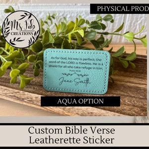 Leatherette Sticker Engraved Bible Verse, Custom Leatherette, Personalized Bible,christian ...