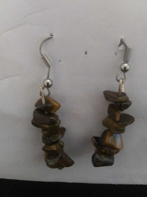 Tiger's Eye Dangle Earrings