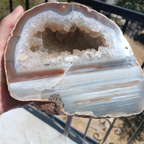 Vintage Crystal & Agate Geode From Mexico!