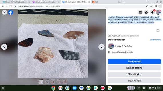 Set Of Genuine Geode & Gemstone Slices/Slabs, Perfect For Jewelry-Making, Etc.