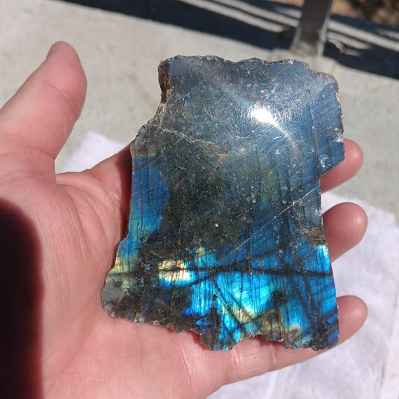 Piece Of Genuine Labradorite Stone, Perfect For Jewelry-Making, Rock Collecting, Etc.-Wow!