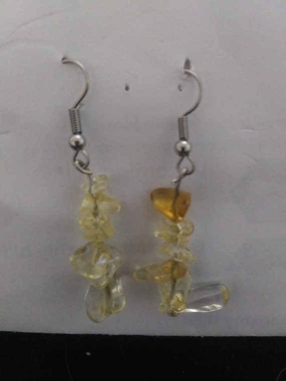 Genuine Citrine Dangle Earrings