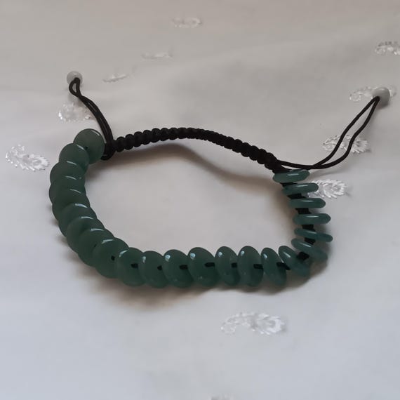 Lovely, Genuine Olmec Jade Adjustable Bracelet