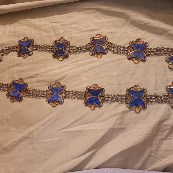 Middle-Eastern, Lapis Lazuli Tribal Necklace/Belt