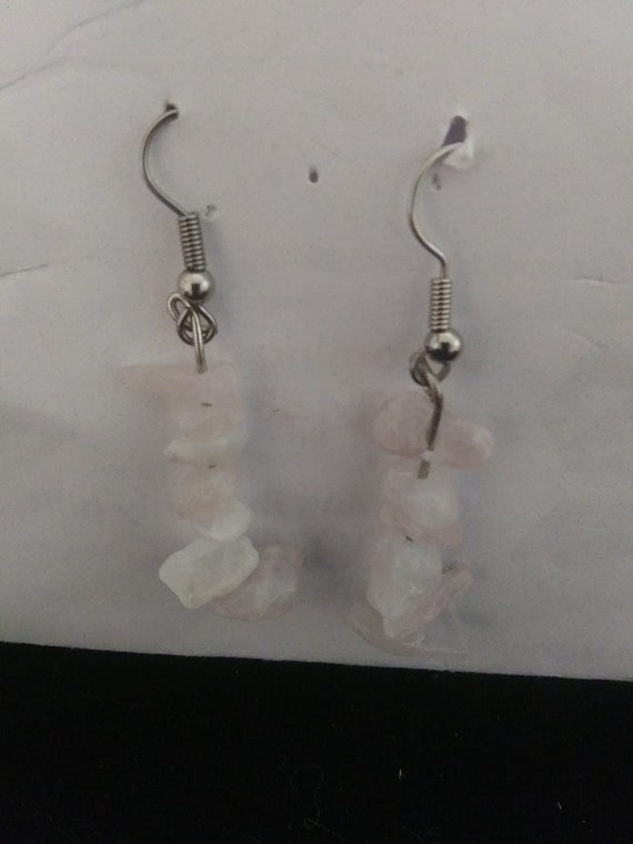 Rose Quartz Dangle Earrings