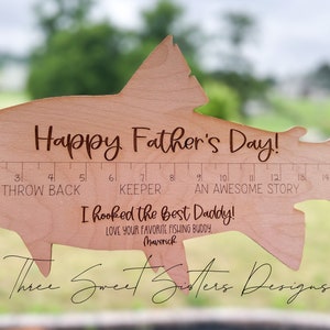 Fish Ruler Father's Day Sign SVG Happy Father's Day Laser Cut Files ...