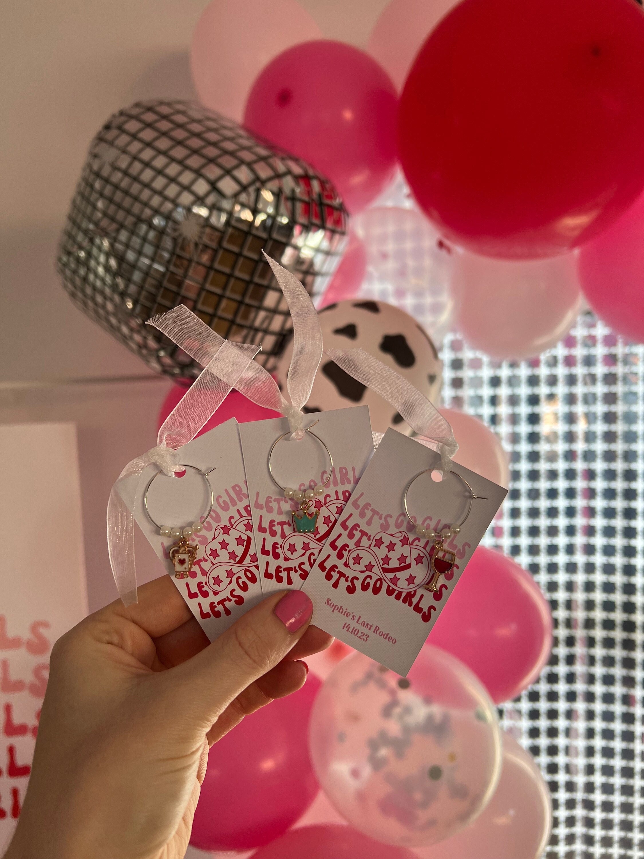 Hen Party Wine Charms Hen Do Lets Go Girls Last Rodeo Hen Party Gift