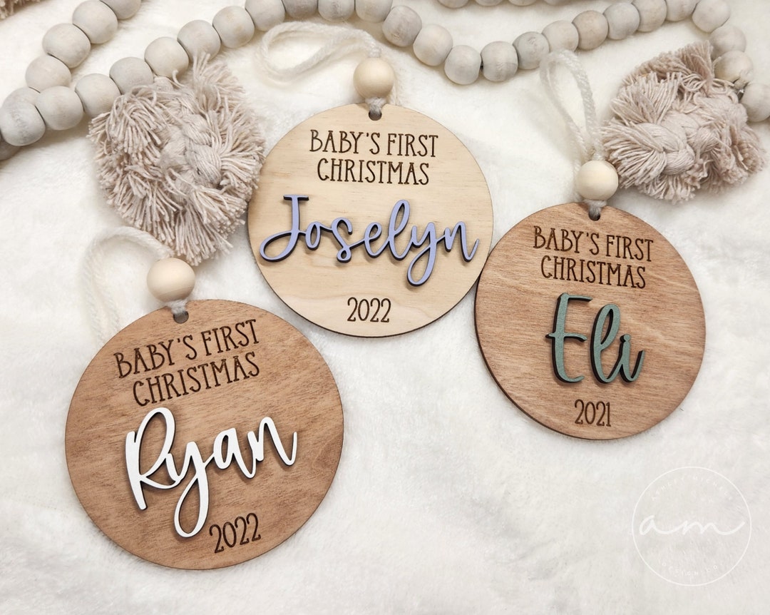 Baby's First Christmas Personalized Ornament Baby - Etsy