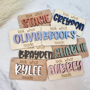 Personalized “Look What I Made” Magnet – Fridge Art Display for Kids – Custom Name Magnet – Gift for Parents, Grandparents, Teachers