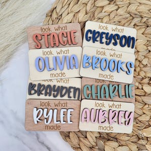 Personalized “Look What I Made” Magnet – Fridge Art Display for Kids – Custom Name Magnet – Gift for Parents, Grandparents, Teachers