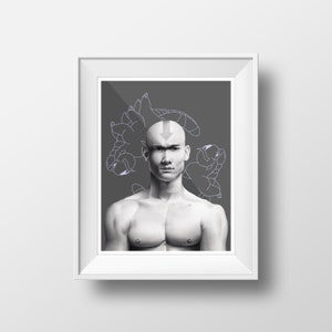 Avatar the Last Airbender Art Print | ATLA Fan Art | Realistic Aang Fan Art