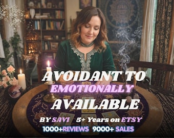 May include: A person in a dark green velvet top with silver embroidery sits at a round wooden table covered with a purple cloth featuring gold patterns. Tarot cards are spread out, accompanied by lit candles and a smoking incense burner.