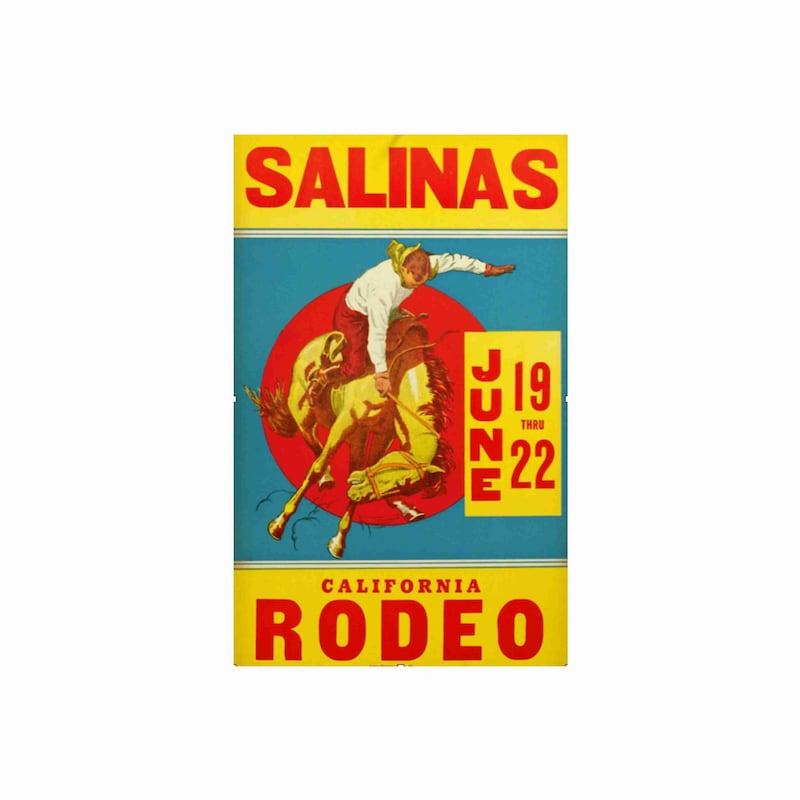 Old Time Rodeo Sign Salinas Rodeo Poster - Etsy