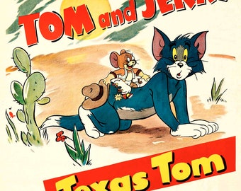 Tom and Jerry 1965 cult movie cartoon poster print