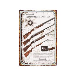 Winchester Patina Brass Plaque Sign – Rifle Ammo Gun Collector Decor, Solid USA Brass
