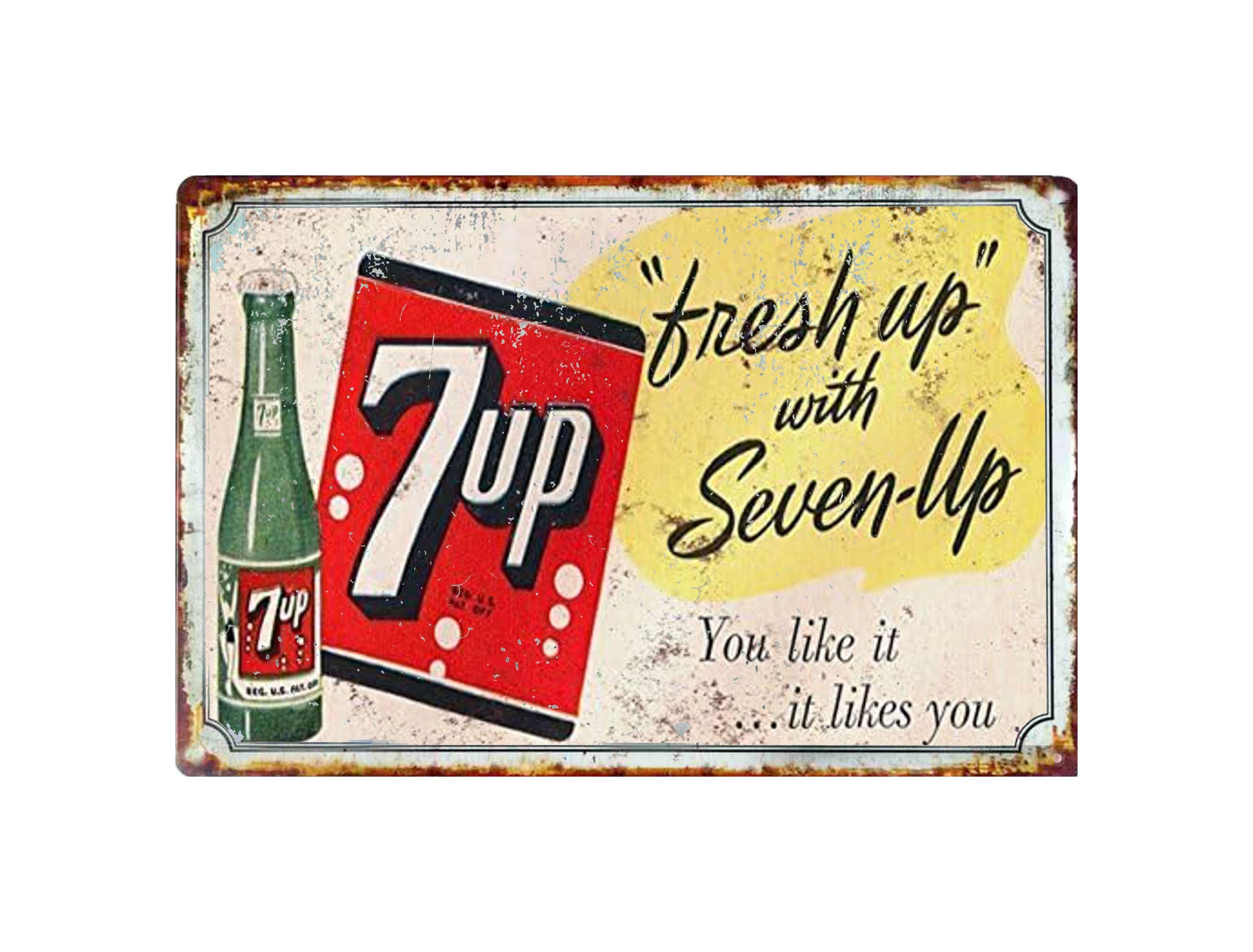 Vintage 7up Sign - Etsy Canada