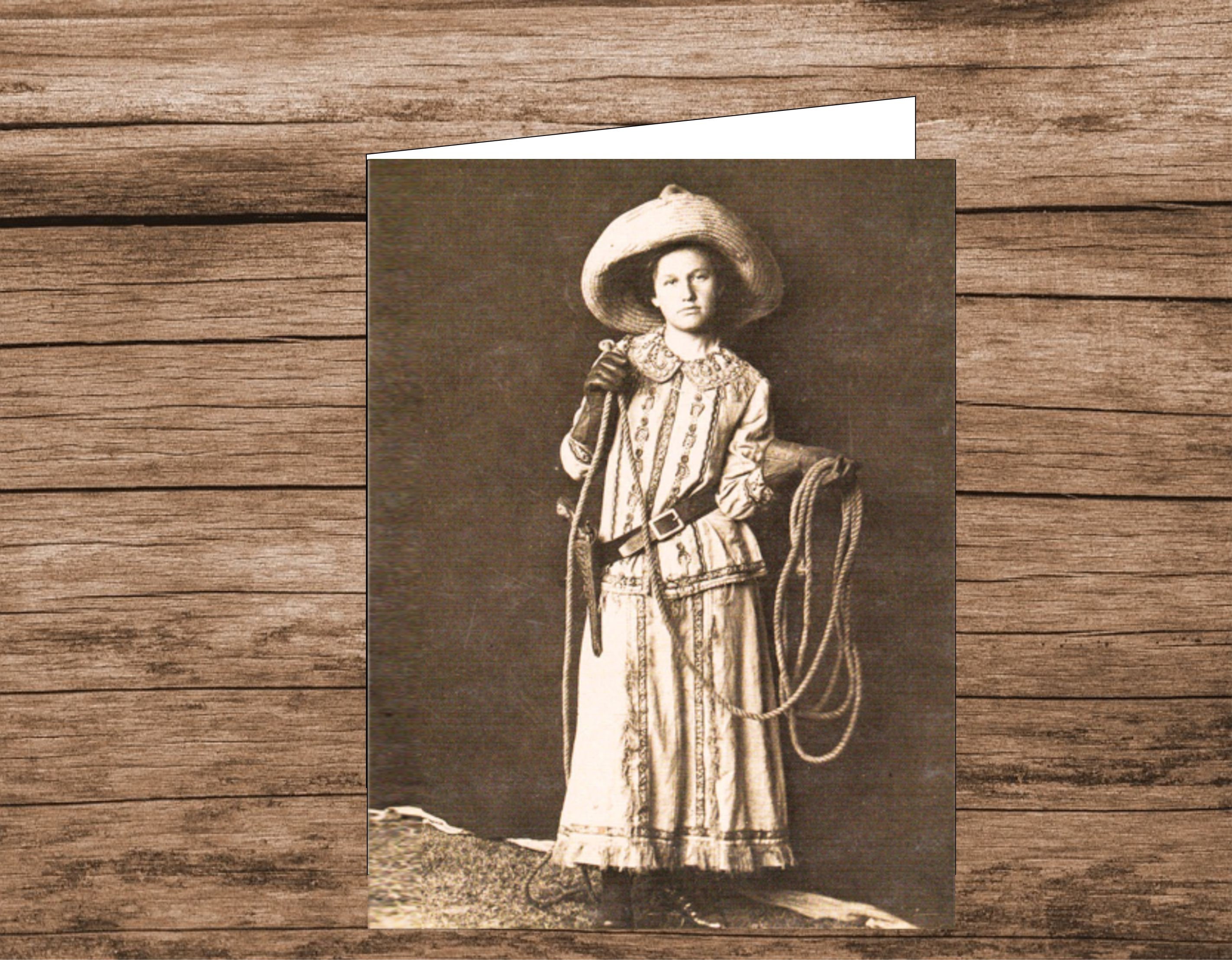 Set of 6 Cowgirl Cards Blank Note Cards W Envelopes 5x7 Size 
