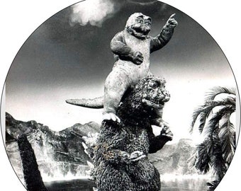 Godzilla and his son Godzuki Christmas and Holiday Ornament family christmas ornaments
