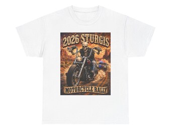 Sturgis Motorcycle Art T Shirt 2026 Skull Face Skeleton Art Desert Dust
