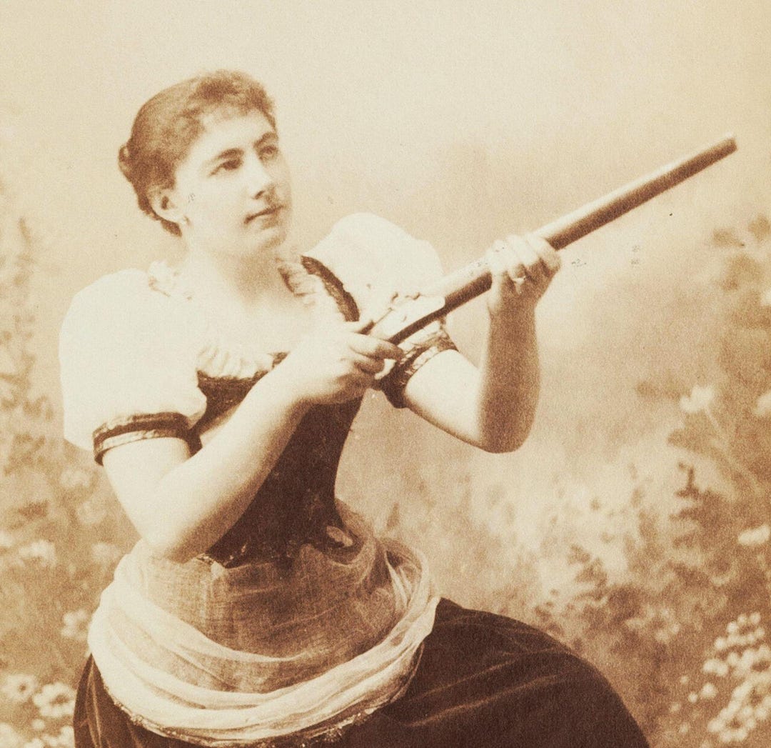 8 X 10 Old West Cowgirl and Her Rifle 1800s Are Photo or Large Tin Sign ...