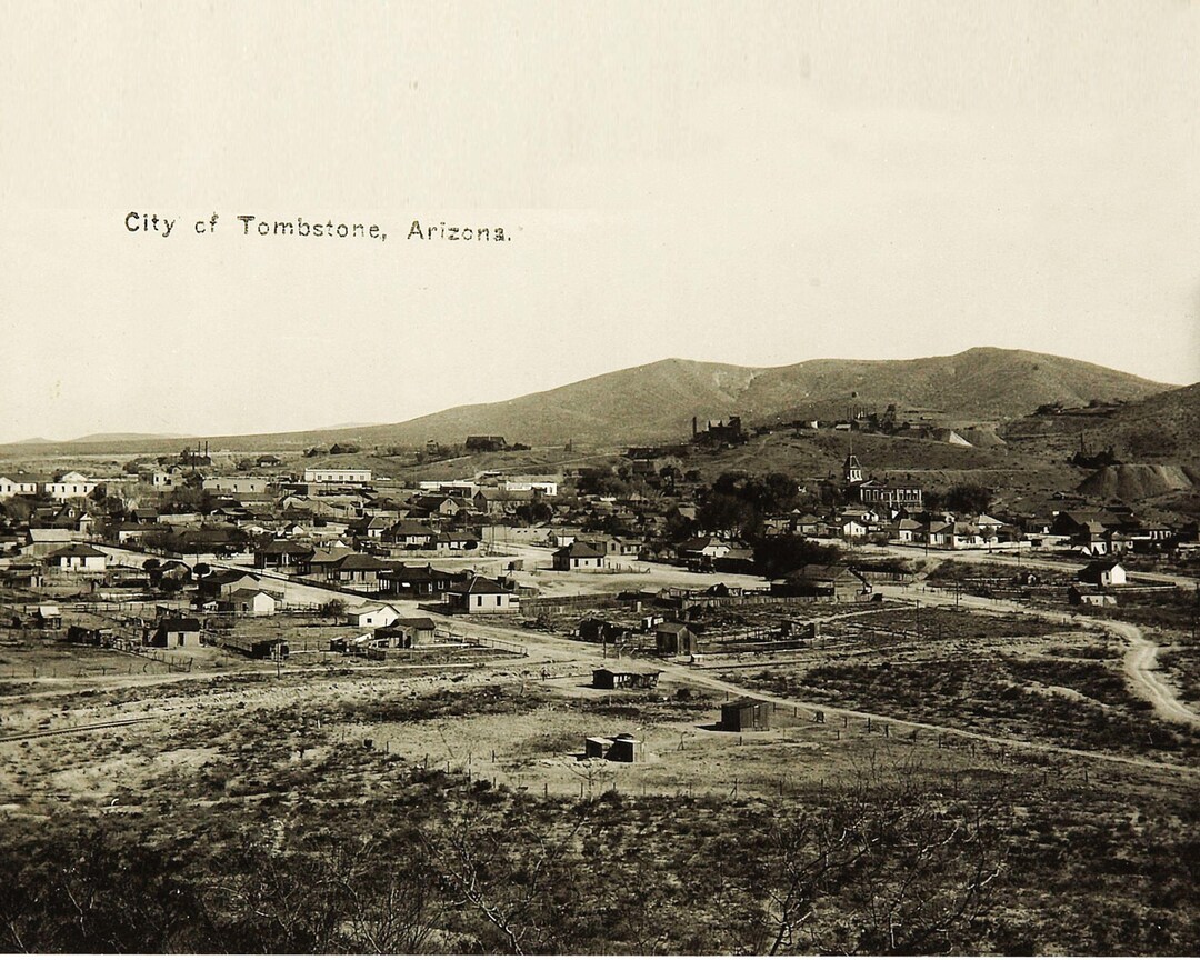 8 X 10 Old West Tombstone Arizona City Photo 1890 Rare Photo or Large ...