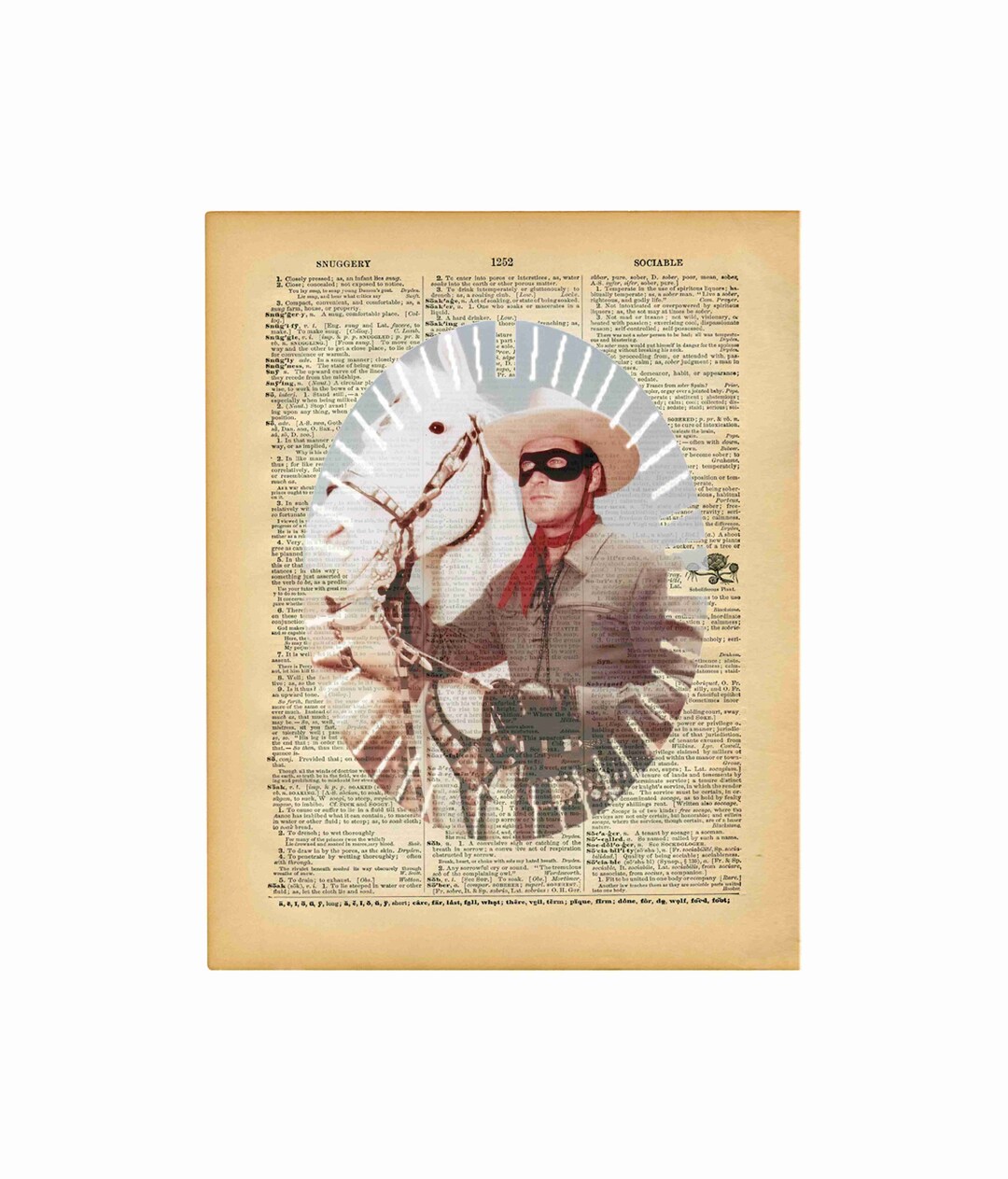 Lone Ranger and Silver Art Disctiony Art Prints 8 X 10 Novelty Prints