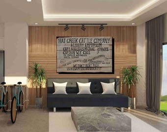 Lonesome Dove Hat Creek Cattle Co, nie wynajmujemy świń Galeria Płótno Sztuka Wisząca na Ścianie Sztuka w Dzikim Zachodzie