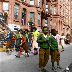 Histoical Photo ArtBlind African American Kids In Harlem NYC 8 x10 Photo african american wall art