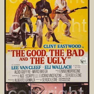 11 x 14 Digital Instant Download good bad and the ugly 24 x 36