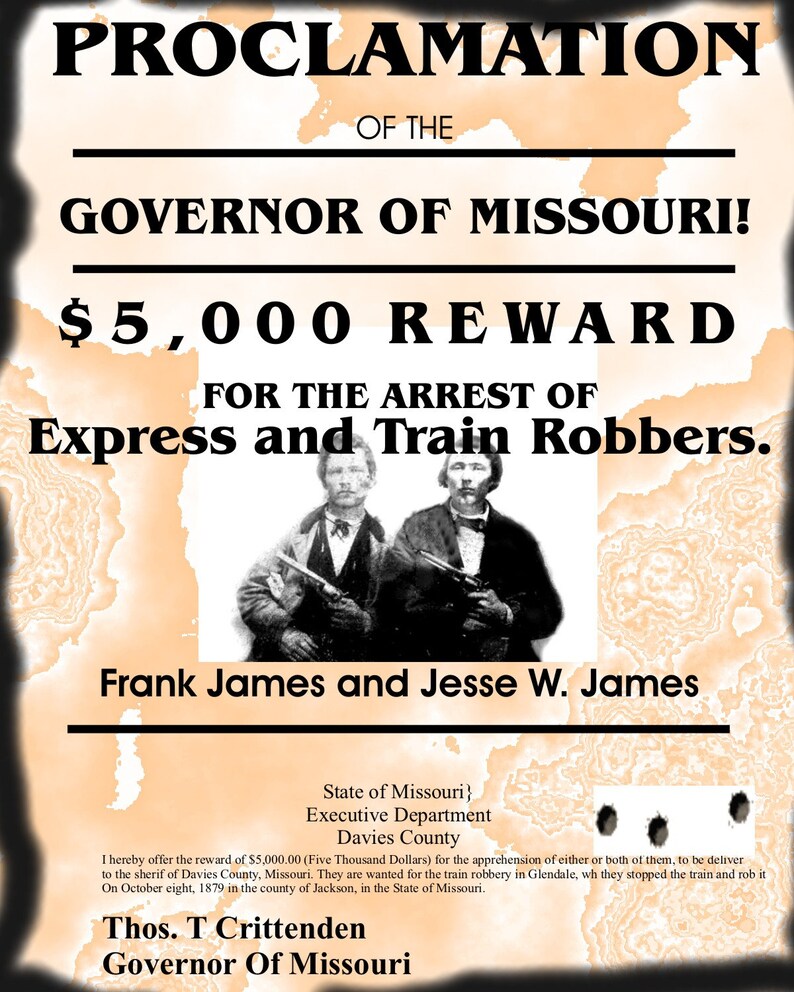 Set of 10 Wanted Poster Outlaws of the Old West Dead or Alive - Etsy