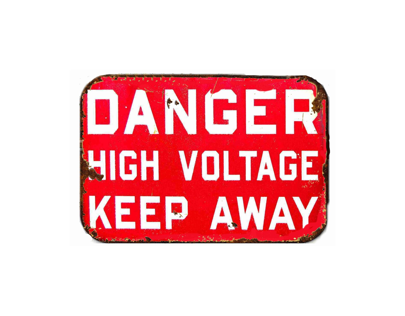 Danger High Voltage Keep Away 8 X 12 Vintage All Metal Tin Sign Old - Etsy