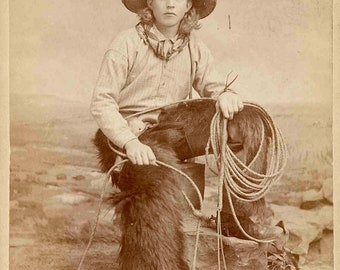 若い古い西部のカウボーイ 1888 8 x 10 写真 - Etsy 日本