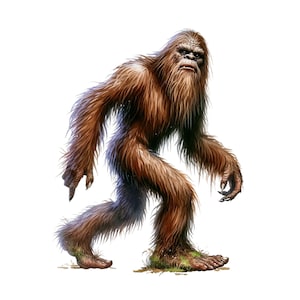 "Big Foot Sasquatch Aufkleber 3 Größen Allzweckaufkleber Vintage Alt Retro Poster Drucke Schälen und Aufkleben"