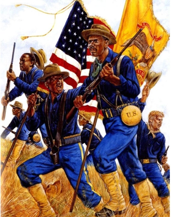African American Buffalo Soldiers Painting From the Civil War - Etsy