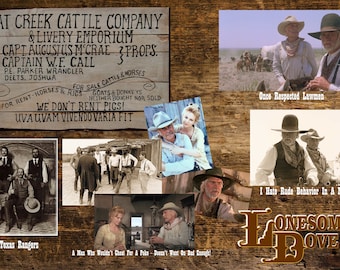 24 x 36 Lonesome Dove Photo Art Collage