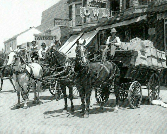 Delivery Wagon in the Old West 1889 8 X10 Photo Truckers - Etsy