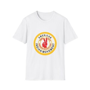 T SHIRT American Indian Movement Unisex Softstyle T-Shirt, Casual Wear, Frt & Bk LogoTee image 2