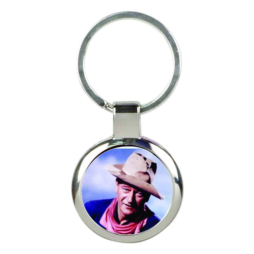 John Wayne Key Ring KEYCHAIN, KEY Foband Chain Key Ring Collectible ...