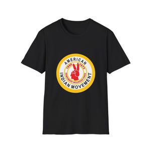 T SHIRT American Indian Movement Unisex Softstyle T-Shirt, Casual Wear, Frt & Bk LogoTee image 4
